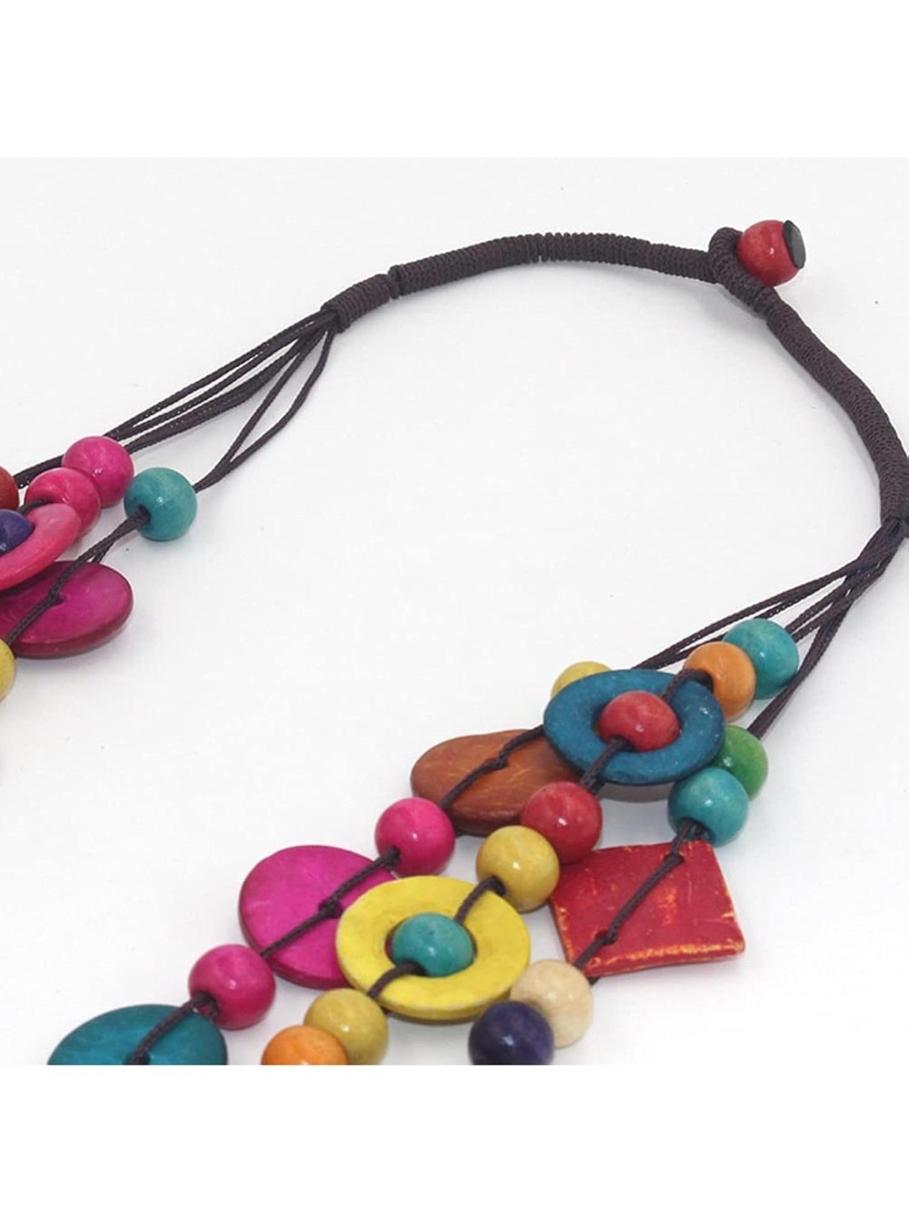 Anthropologie Bright Multicolor Beaded Multi-Strand Necklace - Picture 5 of 8